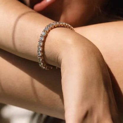 Tennis Single Row Synthetic Zircon Bracelet - A-1 Thread Vault