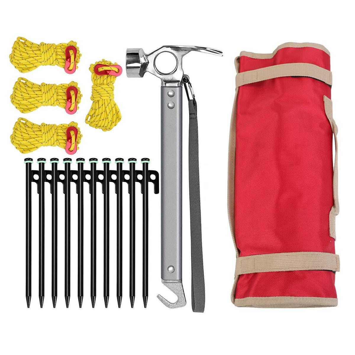 Tent Stakes Camping Hammer Set - A-1 Thread Vault
