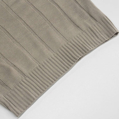 Textured Knit Sweater & Wide-Leg Trouser Set(MS448) - A-1 Thread Vault