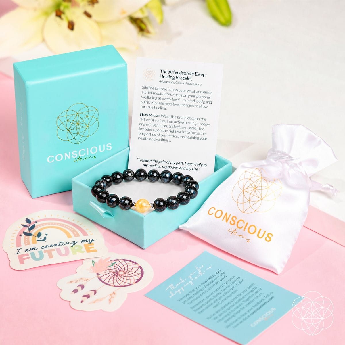 The Arfvedsonite Deep Healing Bracelet - A-1 Thread Vault