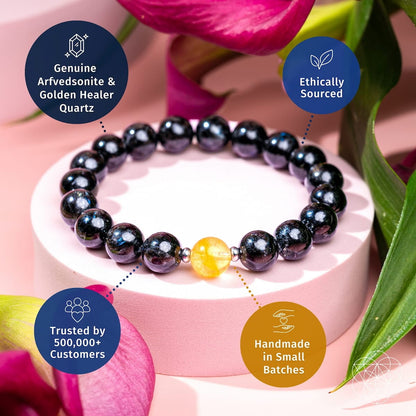 The Arfvedsonite Deep Healing Bracelet - A-1 Thread Vault