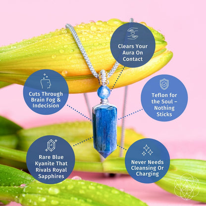 The Aura Shield - Rare Kyanite Pendant - A-1 Thread Vault