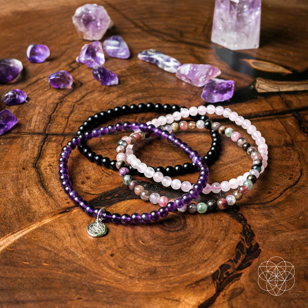 At Ease - Bracelet Set of 4 Crystals - A-1 Thread Vault