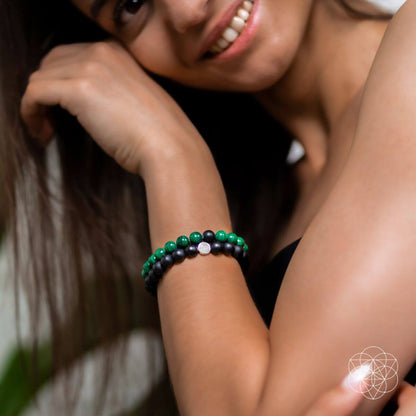 Steady Mind - Malachite & Onyx Double Bracelet - A-1 Thread Vault