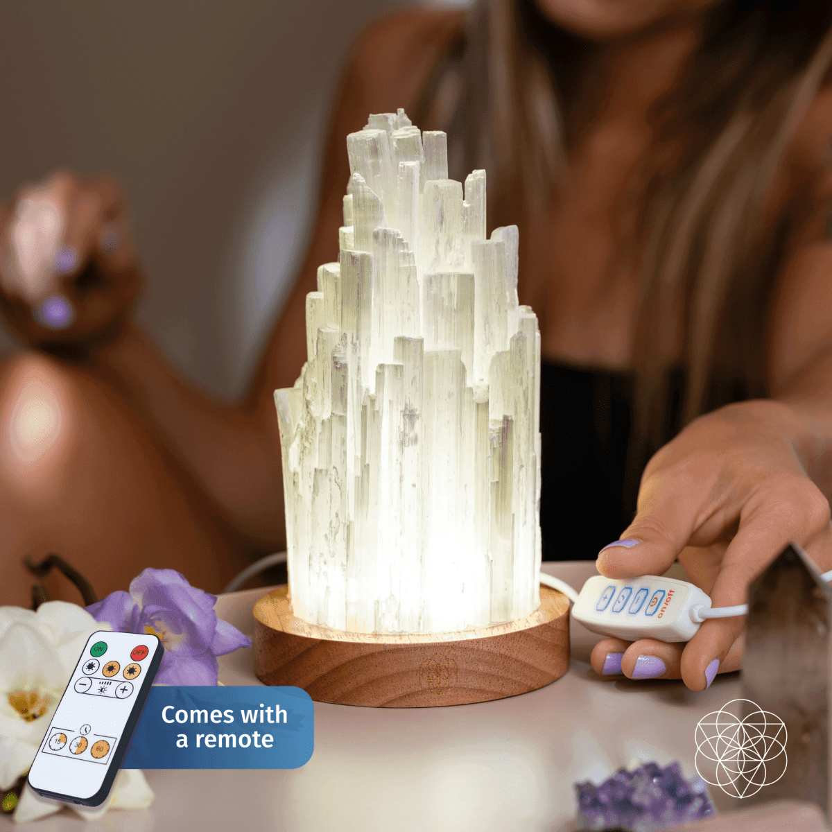 The Cleanse-All Selenite Lamp - 2 Pounds of Healing Power - A-1 Thread Vault
