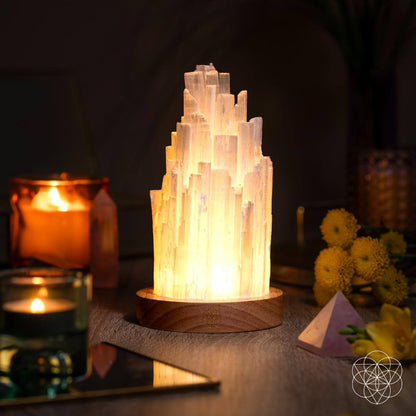 The Cleanse-All Selenite Lamp - 2 Pounds of Healing Power - A-1 Thread Vault