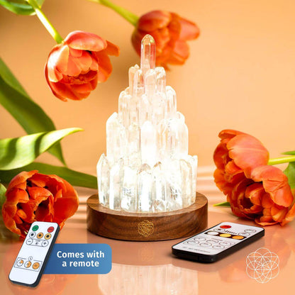 The Clear Quartz Manifestation Tower Lamp - A-1 Thread Vault