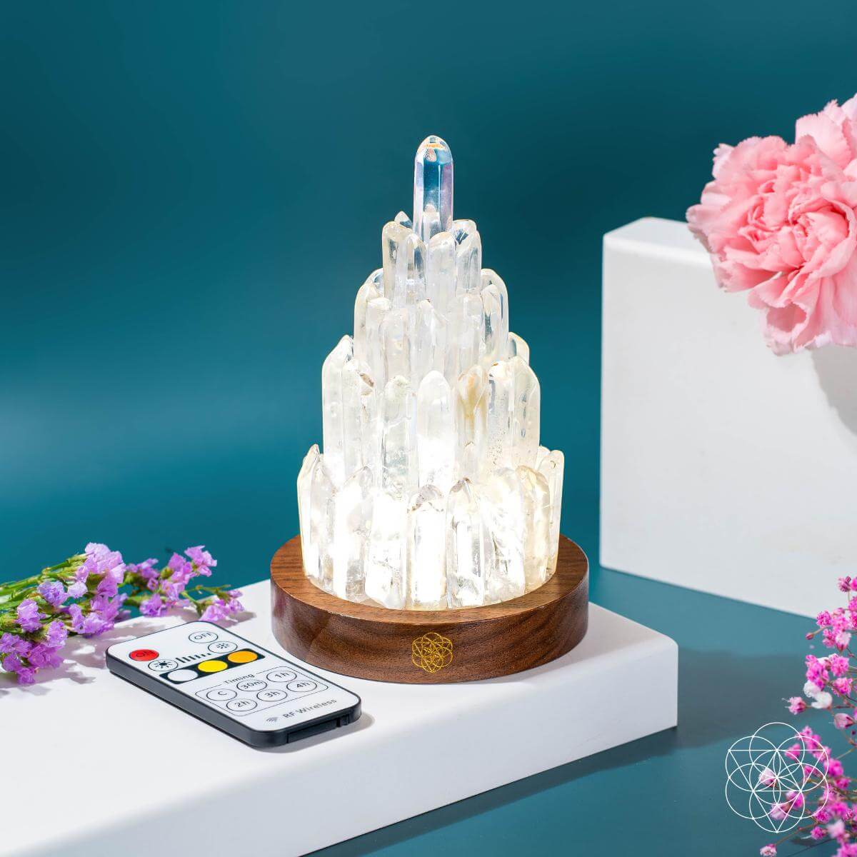 The Clear Quartz Manifestation Tower Lamp - A-1 Thread Vault