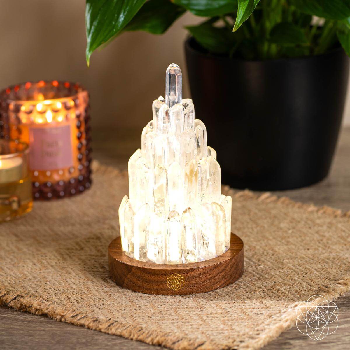 The Clear Quartz Manifestation Tower Lamp - A-1 Thread Vault