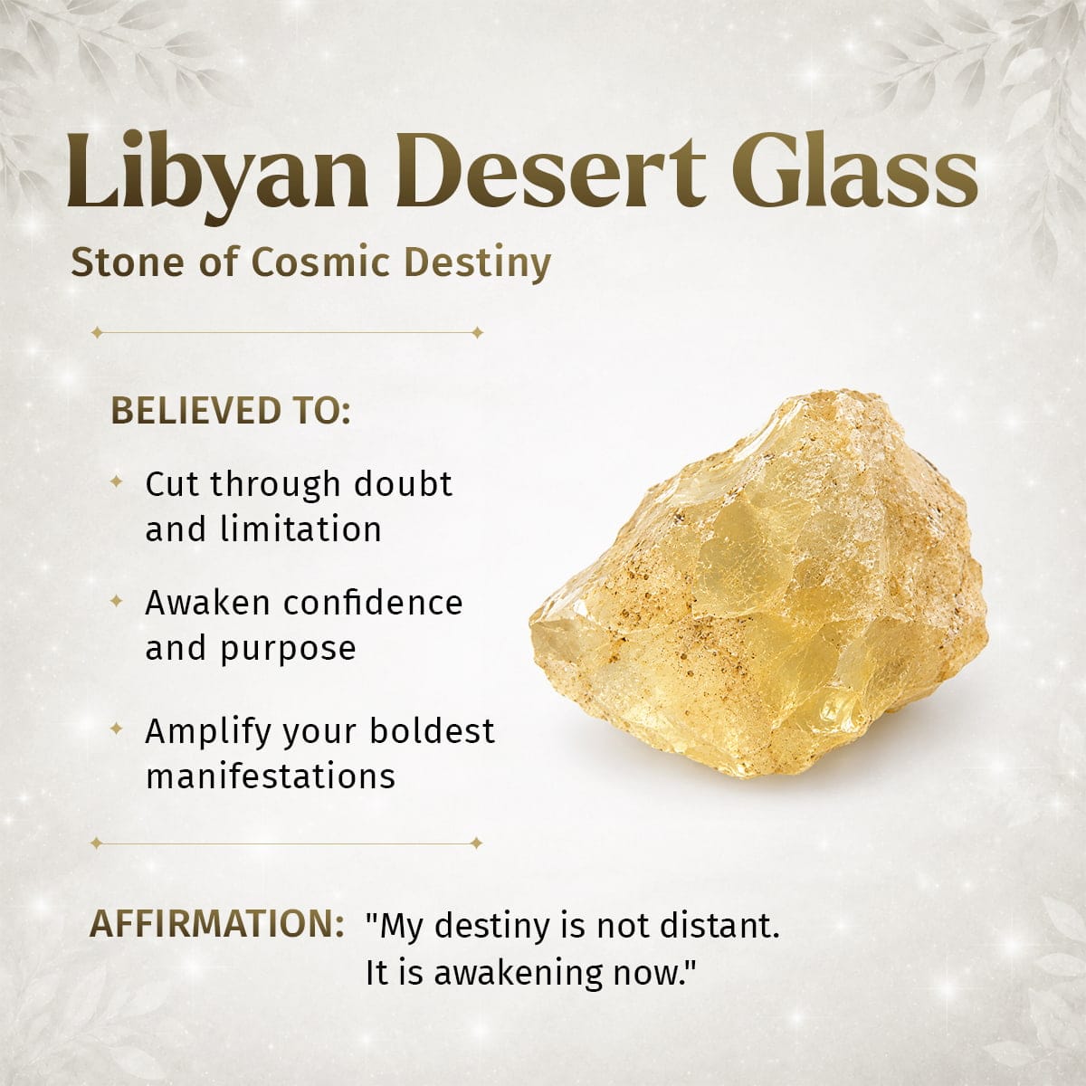 The Destiny Relic – Libyan Desert Glass Pendant - A-1 Thread Vault