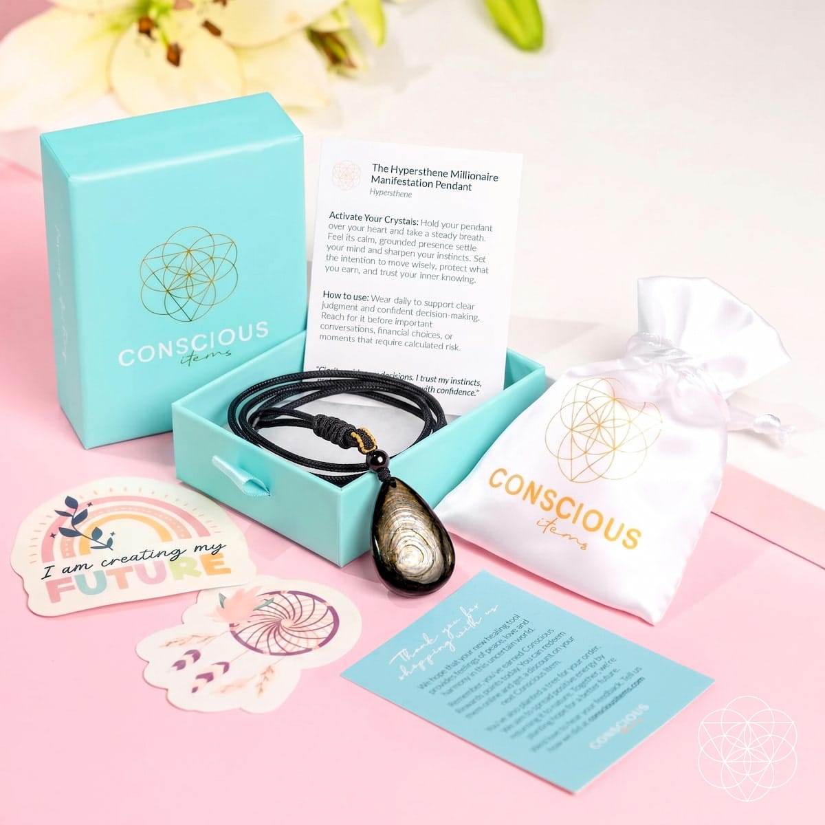 The Hypersthene Millionaire Manifestation Pendant - A-1 Thread Vault