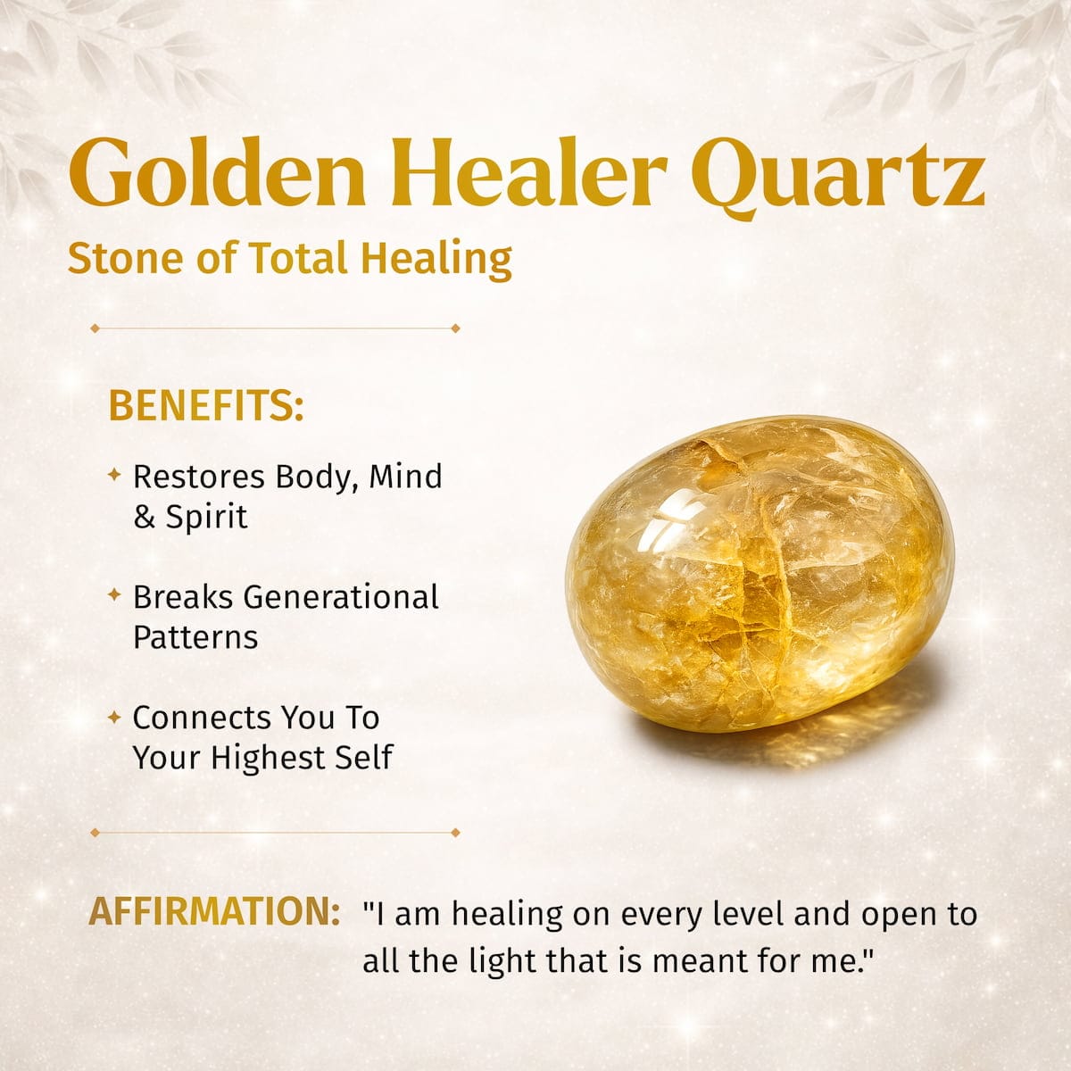 The Master Reset – Golden Healer Quartz Bracelet - A-1 Thread Vault