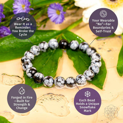 The Pattern Breaker – Snowflake Obsidian Bracelet - A-1 Thread Vault