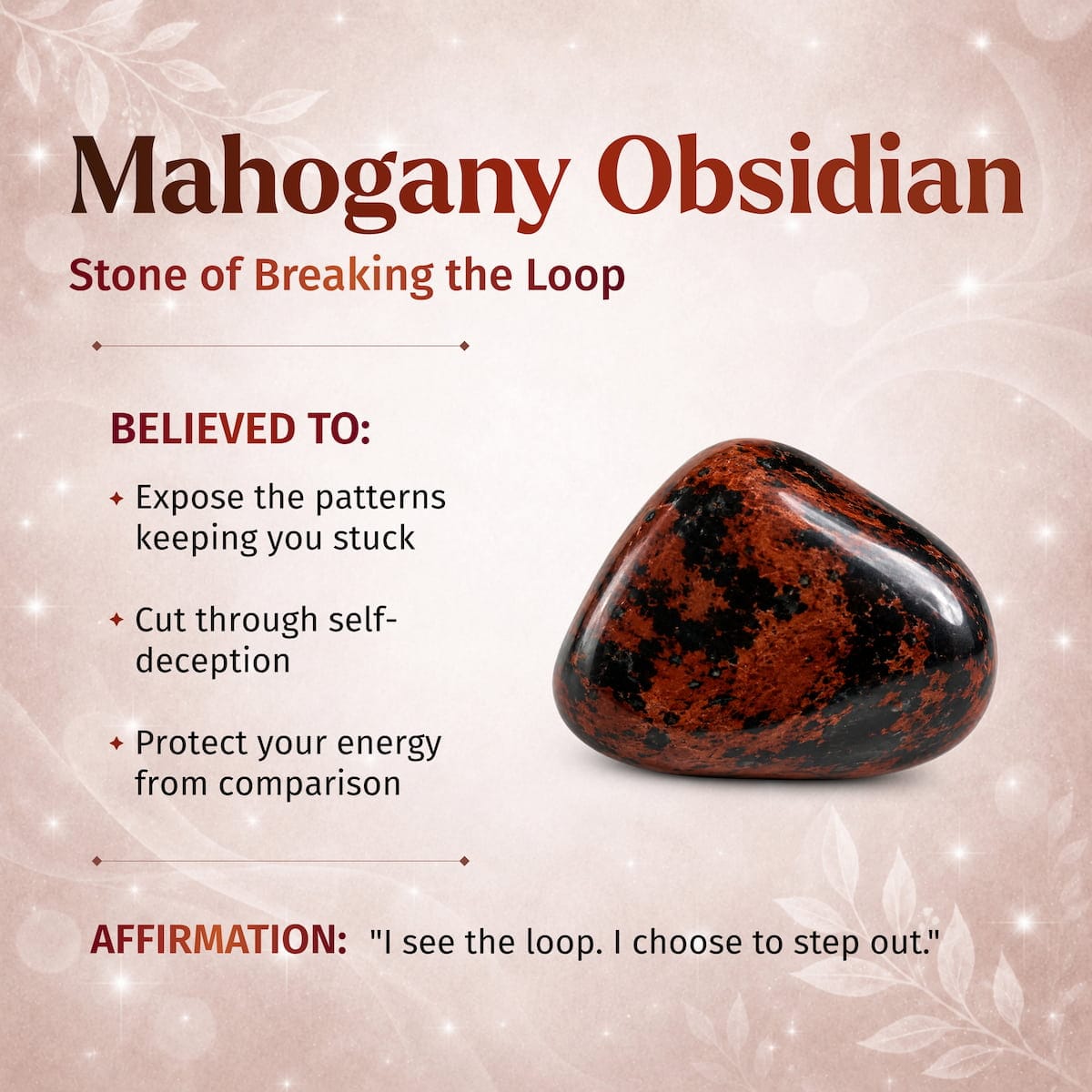 The Self-Sabotage Breaker - Mahogany Obsidian Bracelet - A-1 Thread Vault