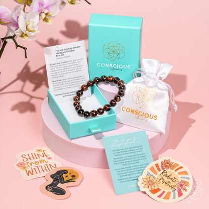 The Self-Sabotage Breaker - Mahogany Obsidian Bracelet - A-1 Thread Vault