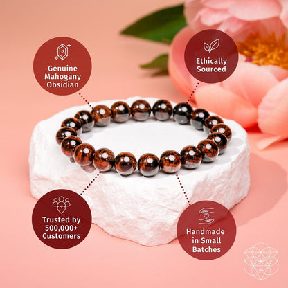 The Self-Sabotage Breaker - Mahogany Obsidian Bracelet - A-1 Thread Vault