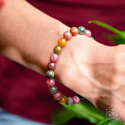 The Spiral Breaker - Rainbow Tourmaline Bracelet - A-1 Thread Vault