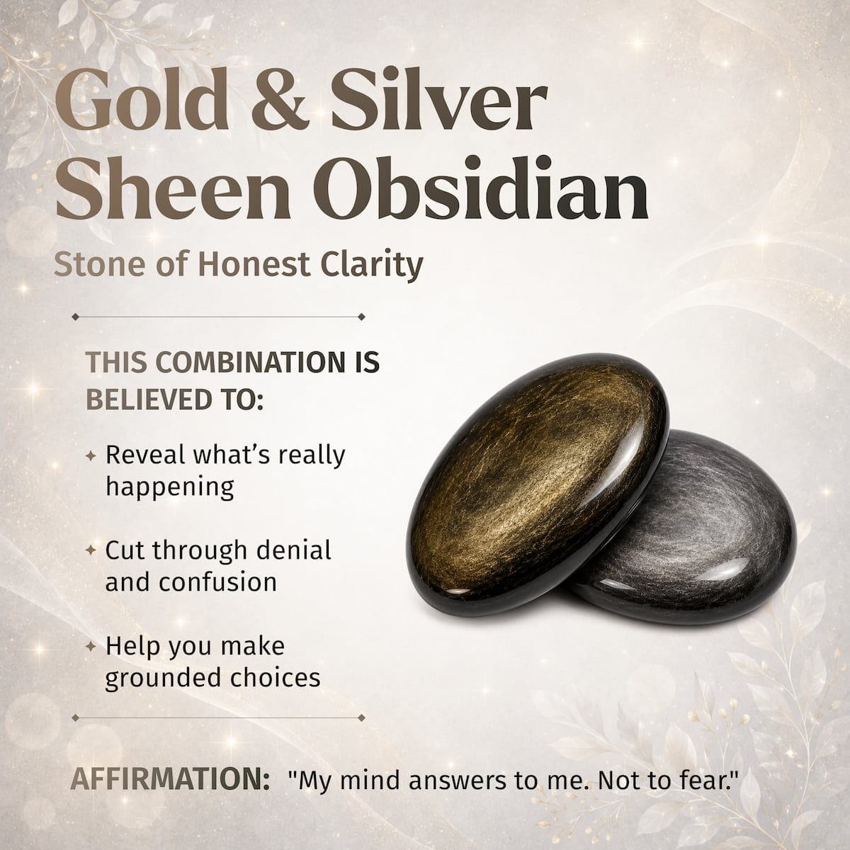 The Upper Hand – Gold & Silver Sheen Obsidian Points - A-1 Thread Vault