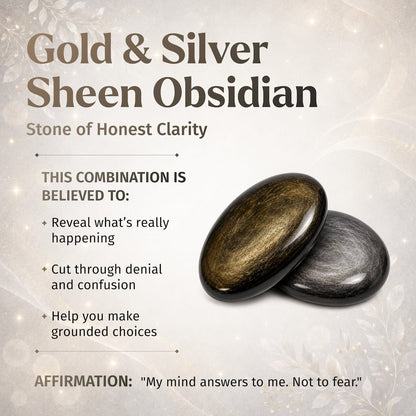 The Upper Hand – Gold & Silver Sheen Obsidian Points - A-1 Thread Vault