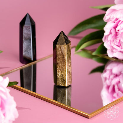 The Upper Hand – Gold & Silver Sheen Obsidian Points - A-1 Thread Vault
