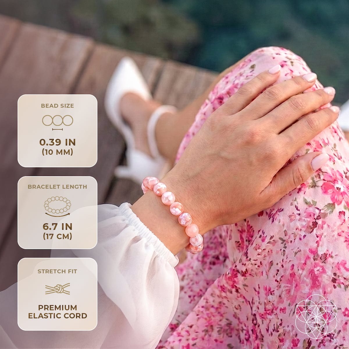 The Woman You’re Becoming - Sakura Flower Agate Bracelet - A-1 Thread Vault