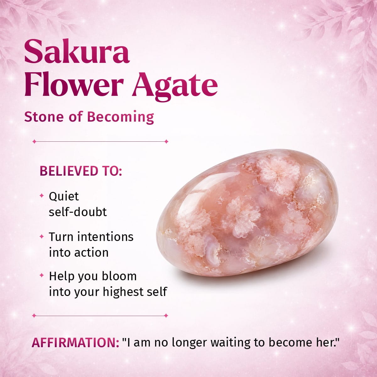 The Woman You’re Becoming - Sakura Flower Agate Bracelet - A-1 Thread Vault