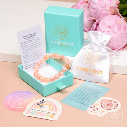 The Woman You’re Becoming - Sakura Flower Agate Bracelet - A-1 Thread Vault