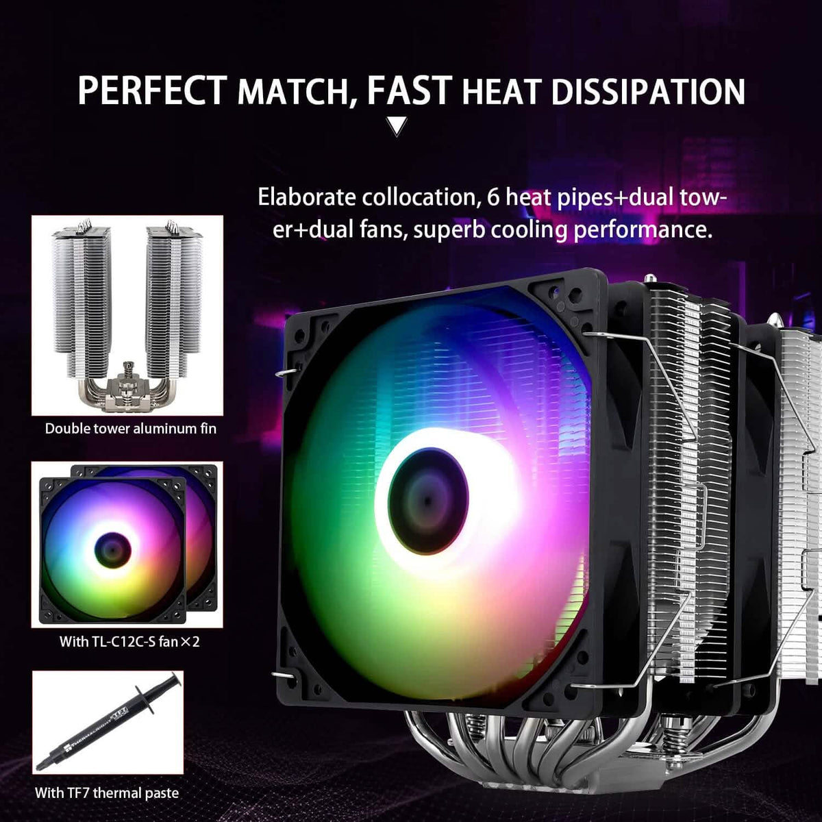 Thermalright Peerless Assassin 120 SE ARGB CPU Air Cooler (Refurbished) - A-1 Thread Vault