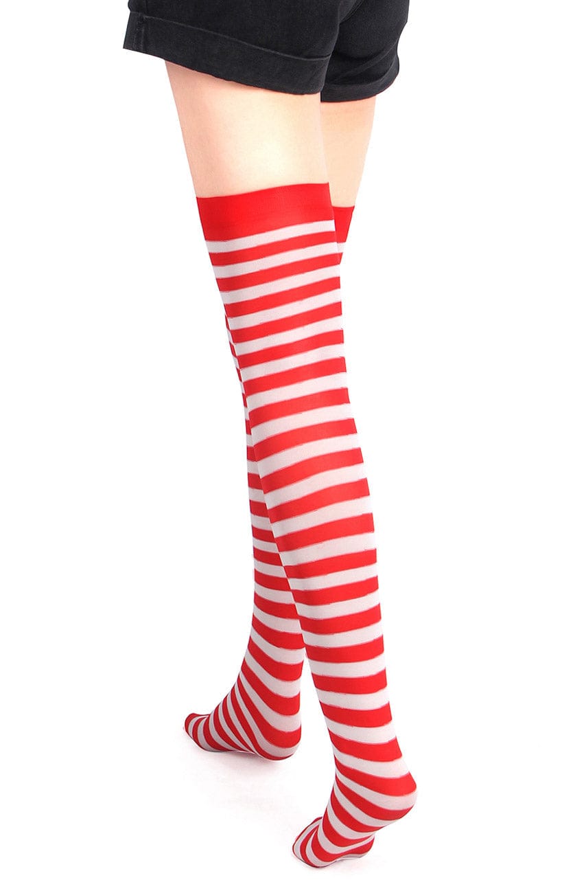 Thigh High Stockings with Stripes - A-1 Thread Vault