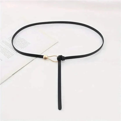 Thin Leather Belt Female Bow Leisure Belts - A-1 Thread Vault