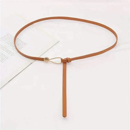 Thin Leather Belt Female Bow Leisure Belts - A-1 Thread Vault
