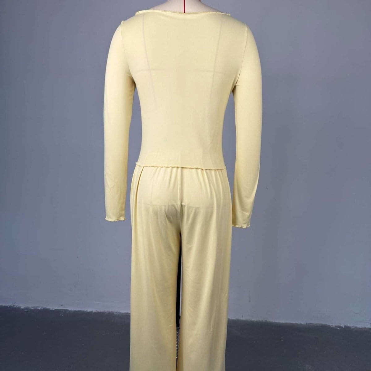 Three-Piece Cape Cardigan Set | Crop Top & Wide-Leg Pants Outfit(MS258) - A-1 Thread Vault