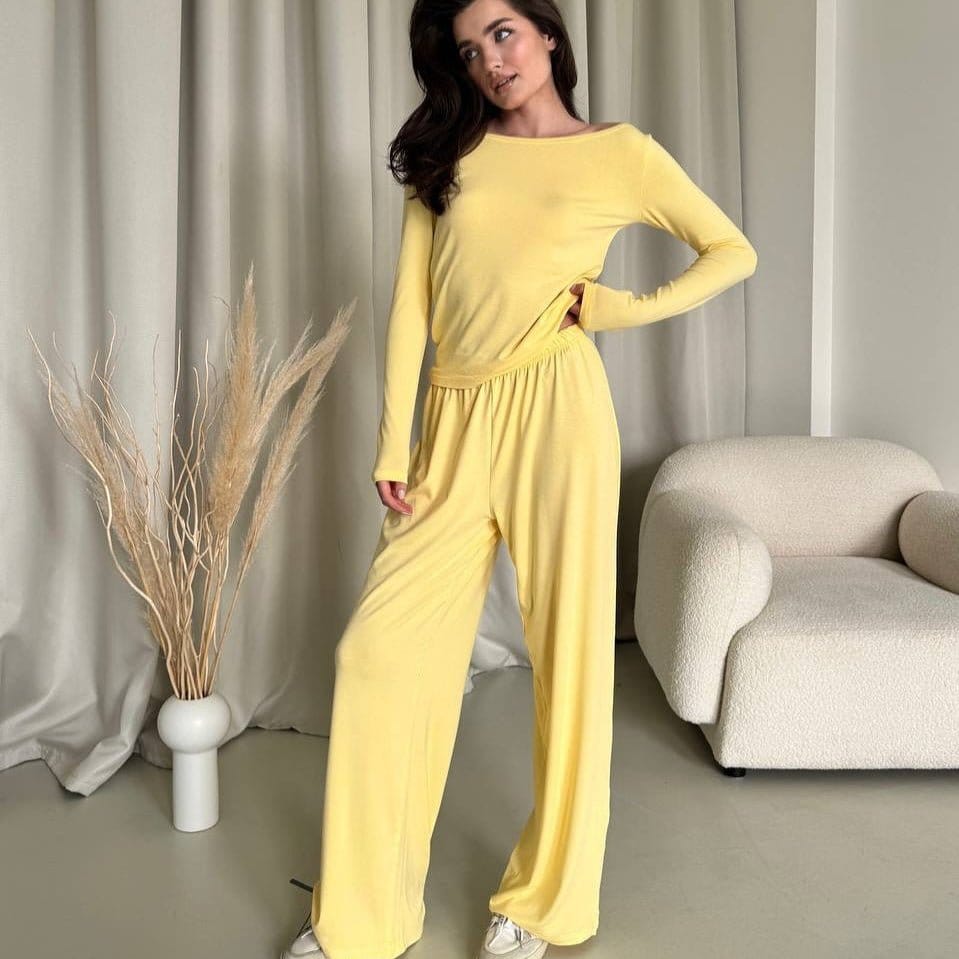 Three-Piece Cape Cardigan Set | Crop Top & Wide-Leg Pants Outfit(MS258) - A-1 Thread Vault