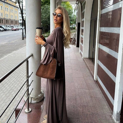 Three-Piece Cape Cardigan Set | Crop Top & Wide-Leg Pants Outfit(MS258) - A-1 Thread Vault