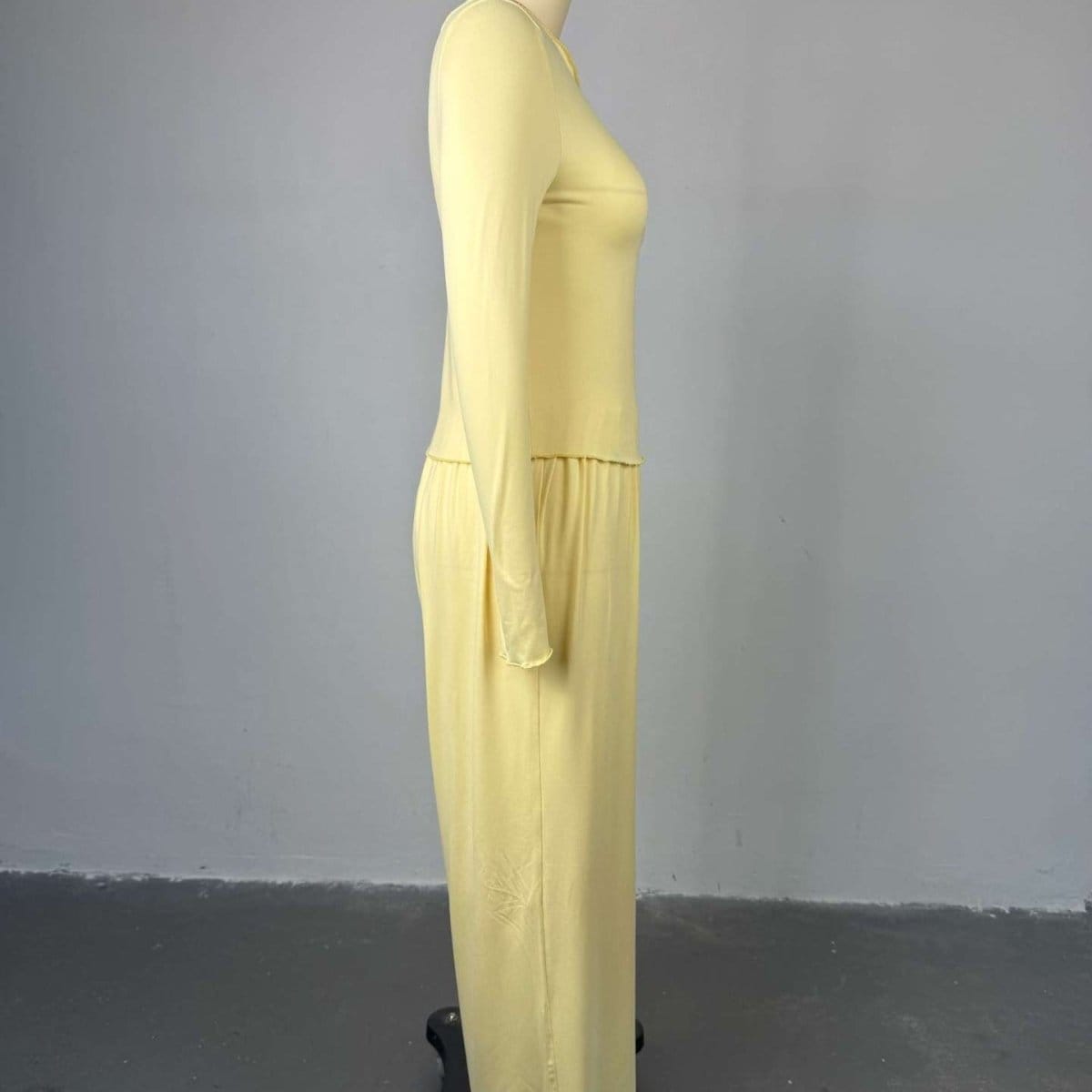 Three-Piece Cape Cardigan Set | Crop Top & Wide-Leg Pants Outfit(MS258) - A-1 Thread Vault