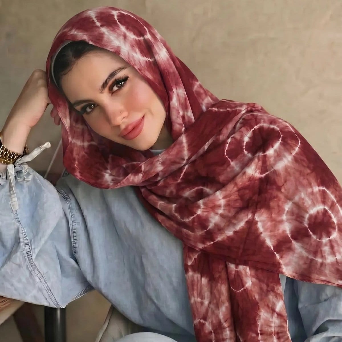 Tie-Dye Hijab Scarf(MH232) - A-1 Thread Vault