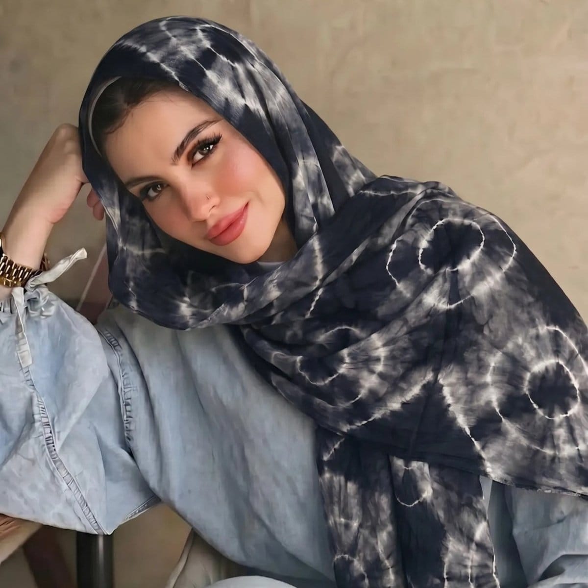 Tie-Dye Hijab Scarf(MH232) - A-1 Thread Vault