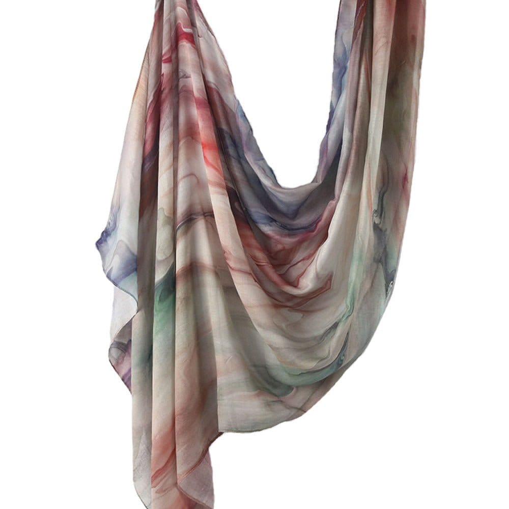 Tie-Dye Watercolor Print Satin Hijab Scarf(MH212) - A-1 Thread Vault