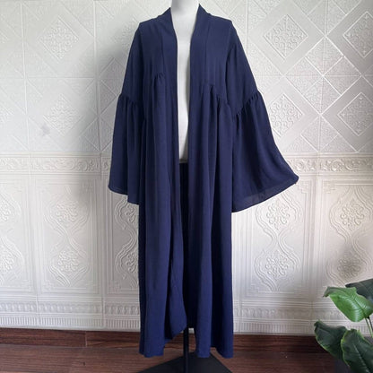 Tiered Bell Sleeve Open Abaya (MOA298) - A-1 Thread Vault