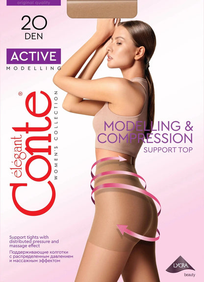 Tights Conte Active 20 Den - Support & Compression - A-1 Thread Vault