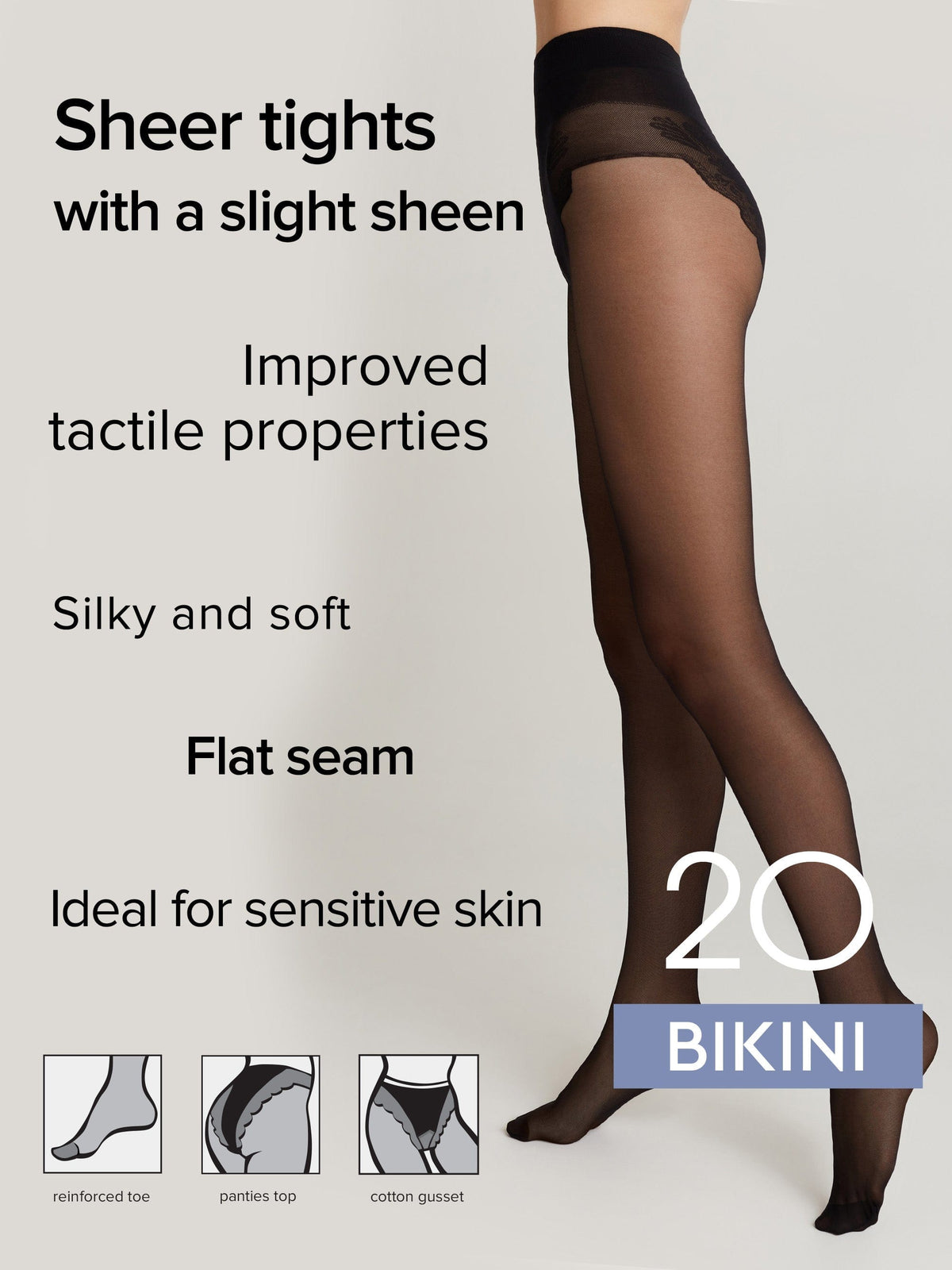 Tights Conte Bikini 20 Den - Ajour Top - A-1 Thread Vault