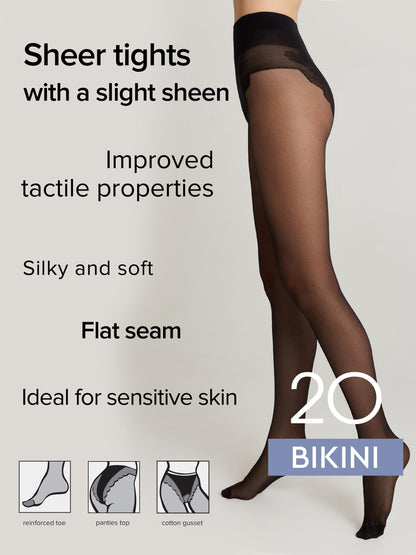 Tights Conte Bikini 20 Den - Ajour Top - A-1 Thread Vault