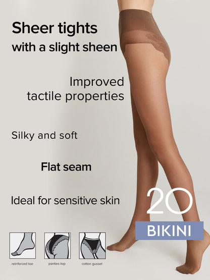 Tights Conte Bikini 20 Den - Ajour Top - A-1 Thread Vault