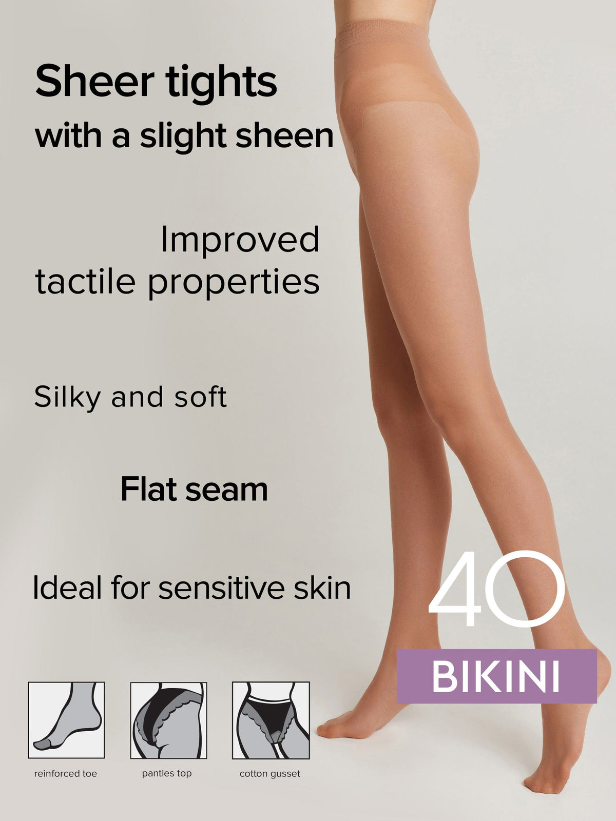 Tights Conte Bikini 40 Den - Ajour Top - A-1 Thread Vault