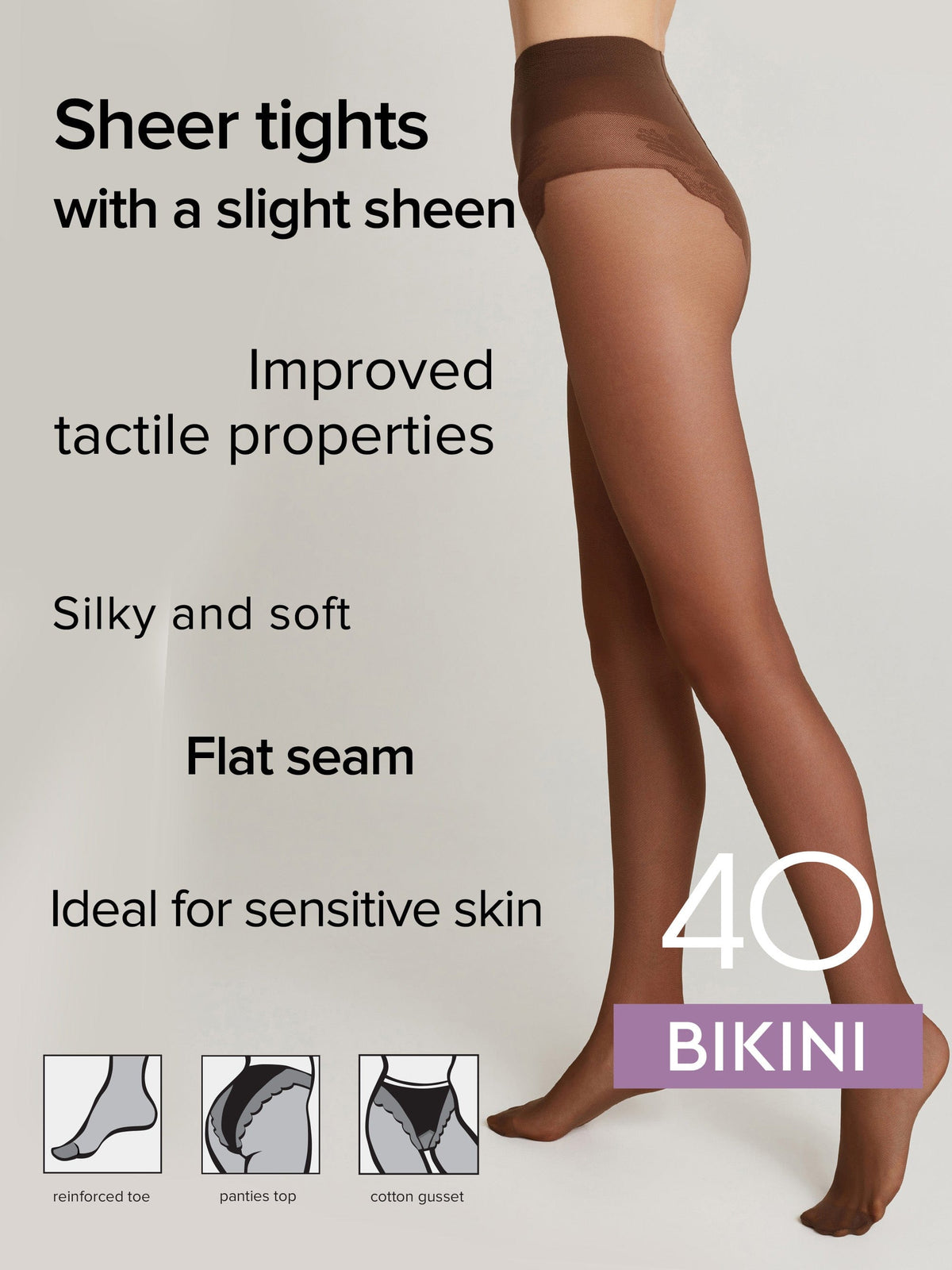 Tights Conte Bikini 40 Den - Ajour Top - A-1 Thread Vault