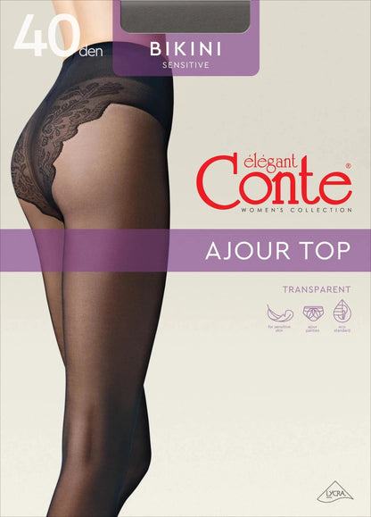 Tights Conte Bikini 40 Den - Ajour Top - A-1 Thread Vault