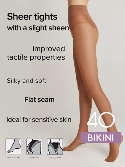 Tights Conte Bikini 40 Den - Ajour Top - A-1 Thread Vault
