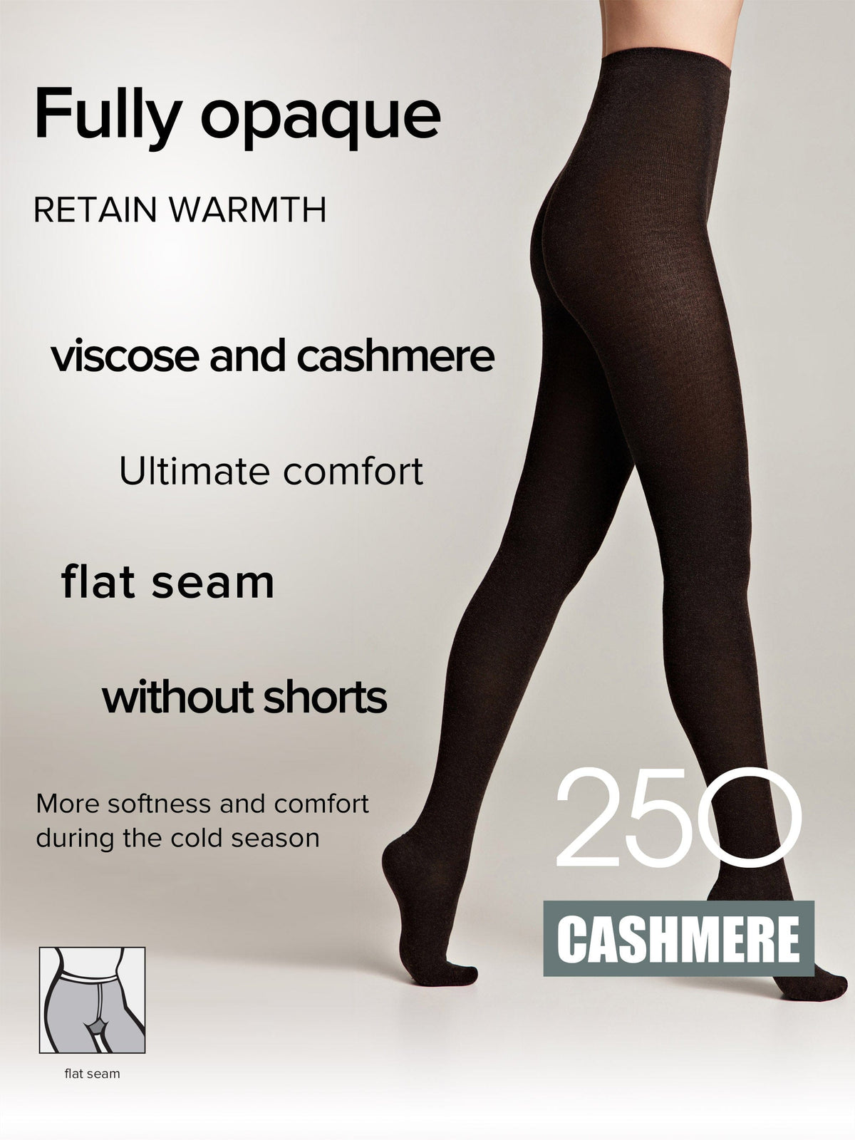 Tights Conte Cashmere 250 Den - Warm Opaque - A-1 Thread Vault