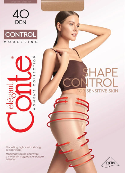 Tights Conte Control 40 Den - Ultra Slimming - A-1 Thread Vault