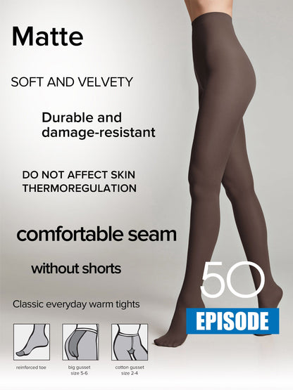 Tights Conte Episode 50 Den - Microfibra Matte Opaque - A-1 Thread Vault